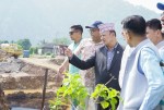 उर्जामन्त्री खड्काद्वारा सुनकोशी मरिन डाइभर्सन आयोजनाको निरीक्षण 