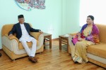 पूर्वराष्ट्रपति भण्डारी र एमाले अध्यक्ष ओलीबीच भेटवार्ता