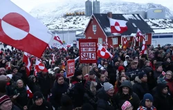 ग्रीनल्याण्डमा ट्रम्पको विलय प्रस्तावविरुद्ध प्रदर्शन