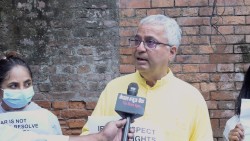 नेपाली नागरिकलाई इजरायल पठाएको विरुद्धमा शान्ति समाज धर्नामा
