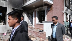 गृहमन्त्रीद्वारा पूर्व राष्ट्रपति भण्डारीको घरको अवलोकन