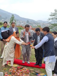 चन्द्रागिरीमा ३५ करोड लगानीमा एसभीएएन स्कुलको शिलान्यास