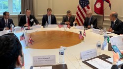 अर्थमन्त्री खनालद्वारा अमेरिका चेम्बर अफ कमर्सको बिजनेस डायलगलाई सम्बोधन