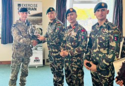 ‘एक्सरसाइज क्याम्ब्रियन पट्रोल’मा नेपाली सेनालाई स्वर्ण पदक