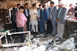 एमाले अध्यक्ष ओलीद्वारा बालकोटस्थित निवास अवलोकन