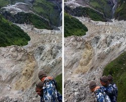 मानापाथी हिमालमा पहिरो, ९ घरपरिवारलाई सुरक्षित स्थानमा सारियो