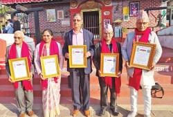 पाँच सर्जक सम्मानित