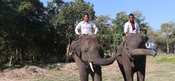 कतार जाँदै खगेन्द्रप्रसाद र रुद्रकली, सौराहाबाट भव्य बिदाइ