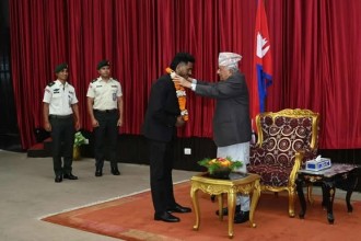 च्याम्पियन रविन्द्र ढाँटलाई राष्ट्रपतिको सम्मान