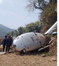 खोटाङको केपिलासगढीमा हेलिकप्टर दुर्घटना