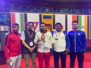 दिल्लीमा सम्पन्न कुस्ती प्रतियोगितामा नेपालका सुरेश चुनाराले जिते कांस्य पदक