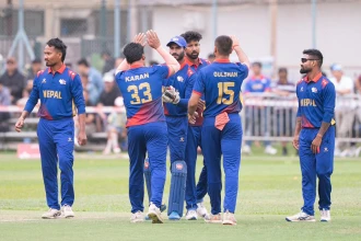 अमेरिकाविरुद्ध नेपालको ब्याटिङ सुरु, आसिफ शेख आउट