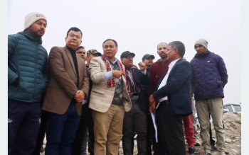 मन्त्री घिसिङद्वारा महाकाली सिँचाइ तेस्रो चरण र चार लेन पुलको स्थलगत निरीक्षण