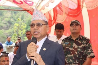 महुरे–फोक्सिङटार सडक : भौतिक पूर्वाधारमन्त्री दाहालद्धारा कालोपत्रको काम शुभारम्भ