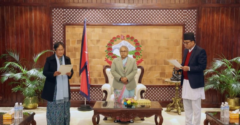 राष्ट्रिय योजना आयोगका नवनियुक्त उपाध्यक्ष र सदस्यद्वारा शपथ ग्रहण