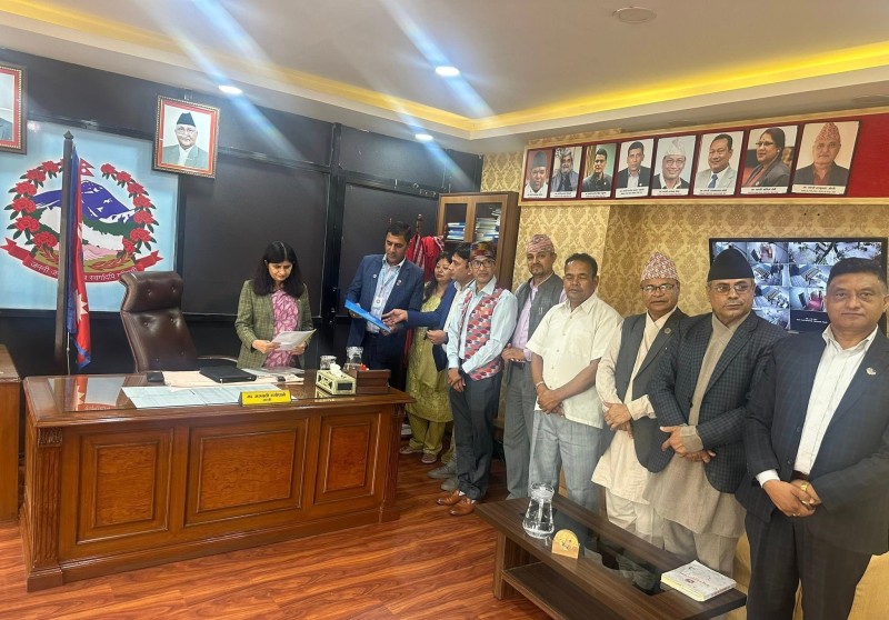 ७ बुँदे माग लिएर मन्त्रीलाई भेट्यो स्थानीय तह कर्मचारी संघ, नेपाल