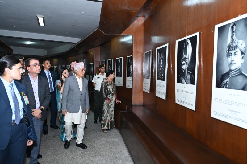 राष्ट्रपतिले गरे राष्ट्रिय संग्रहालय र नेपाली सेनाको सैनिक संग्रहालयको अवलोकन
