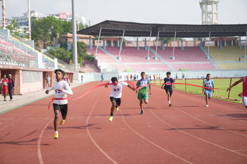 सय मिटरमा अदित्य र गौरीलाई स्वर्ण
