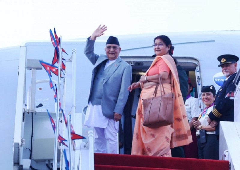 प्रधानमन्त्री ओली आइतबार तुर्कमेनिस्तान जाँदै, प्रतिनिधिमण्डलमा धर्मपत्नी र उच्च अधिकारीहरू